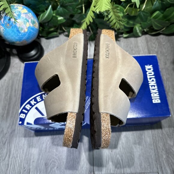 Birkenstock New w/ Box Arizona Tobacco Brown Oiled Leather Men’s 43 M 10 - Picture 4 of 8